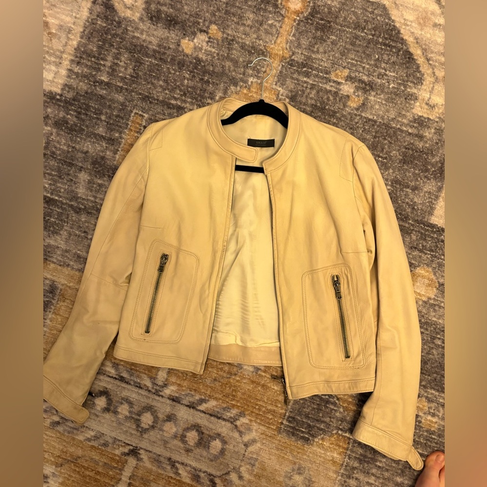 White leather jacket by s.w.o.r.d
